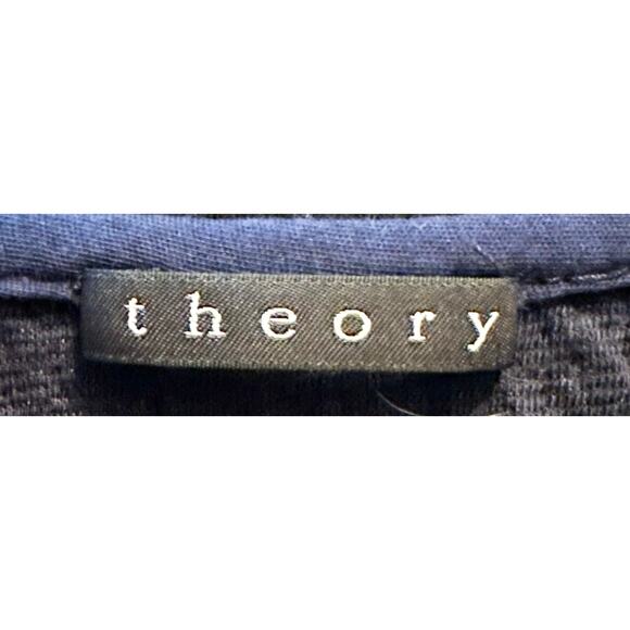 Theory Black TexturedZebra Jacquard Long Sleeve Top Women's Size Small - Picture 2 of 3